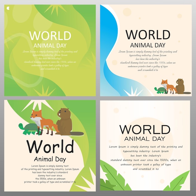 Set colección día mundial de los animales