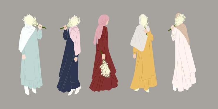 Set Collection Muslimah con flor de aliento de bebé