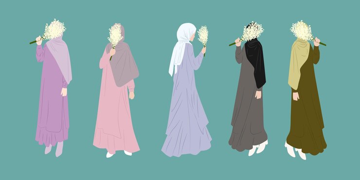 Set Collection Muslimah con flor de aliento de bebé