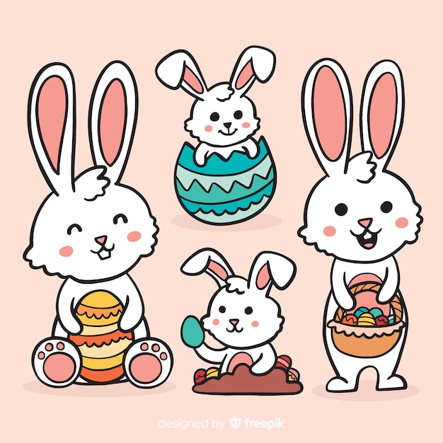 Set de conejitos de pascua