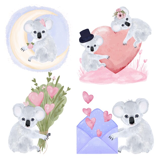 Set de decoración koalas con regalos