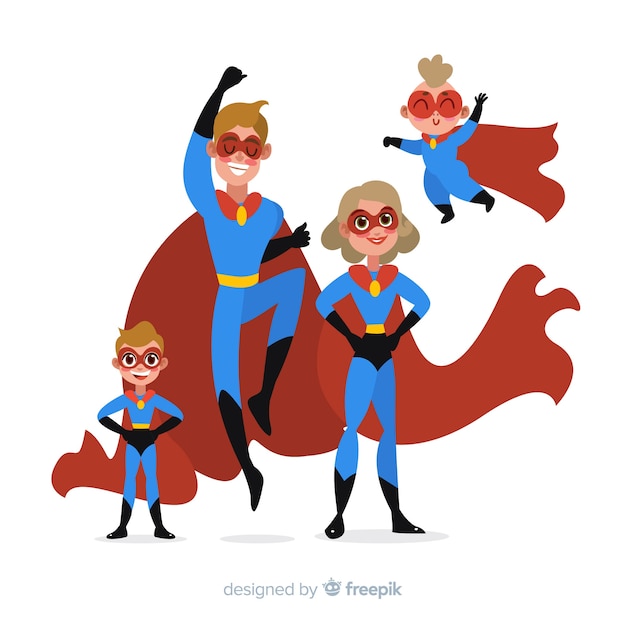 Set de divertidos superheroes