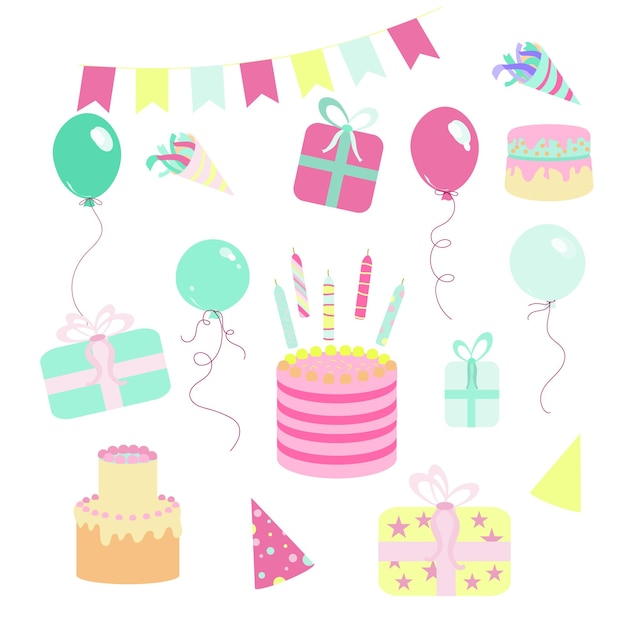 Set con elementos de fiesta