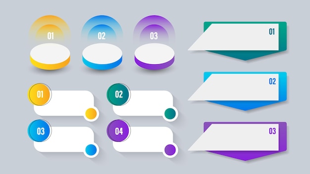 Set de elementos infográficos modernos