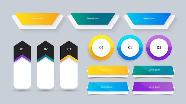 Set de elementos infográficos modernos