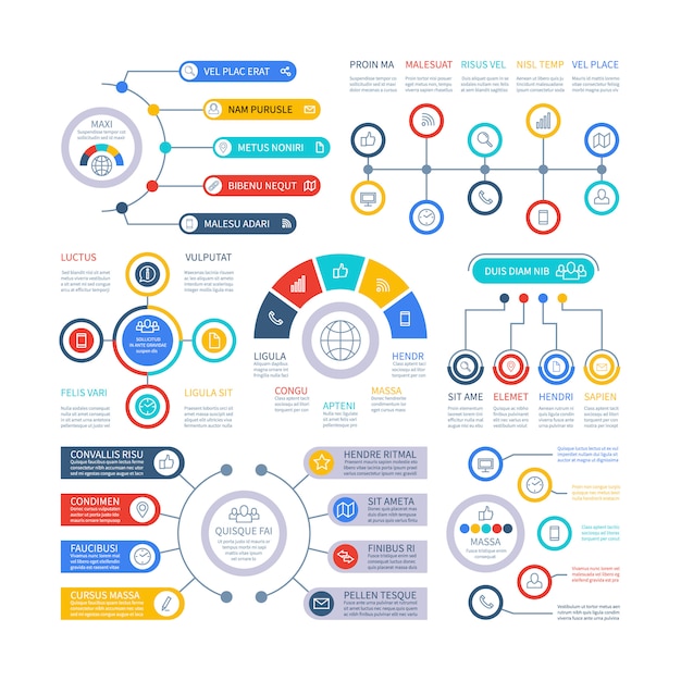 Set de elementos infográficos
