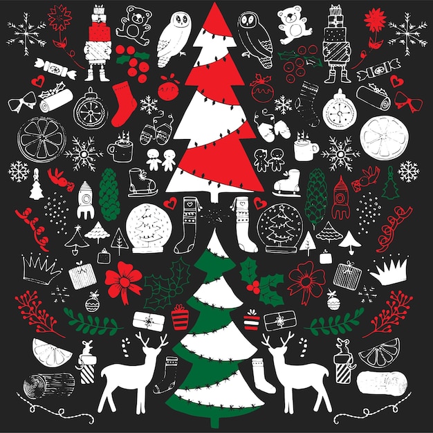 Set de elementos de navidad