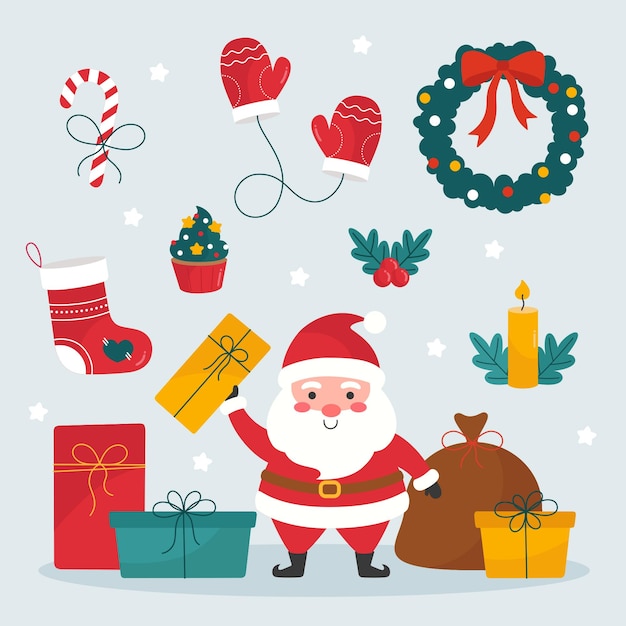 Set de elementos de navidad