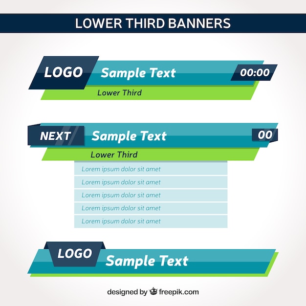 Vector set de faldones modernos