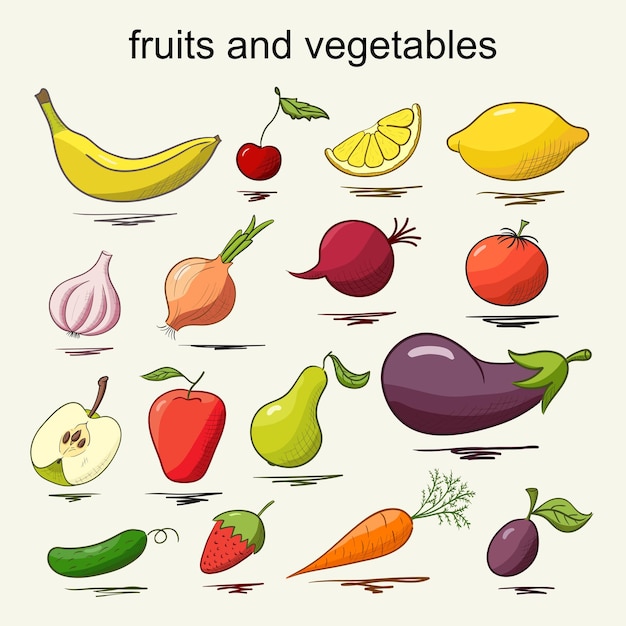 Set de frutas y verduras