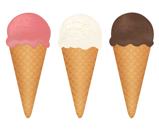 Vector set de helado