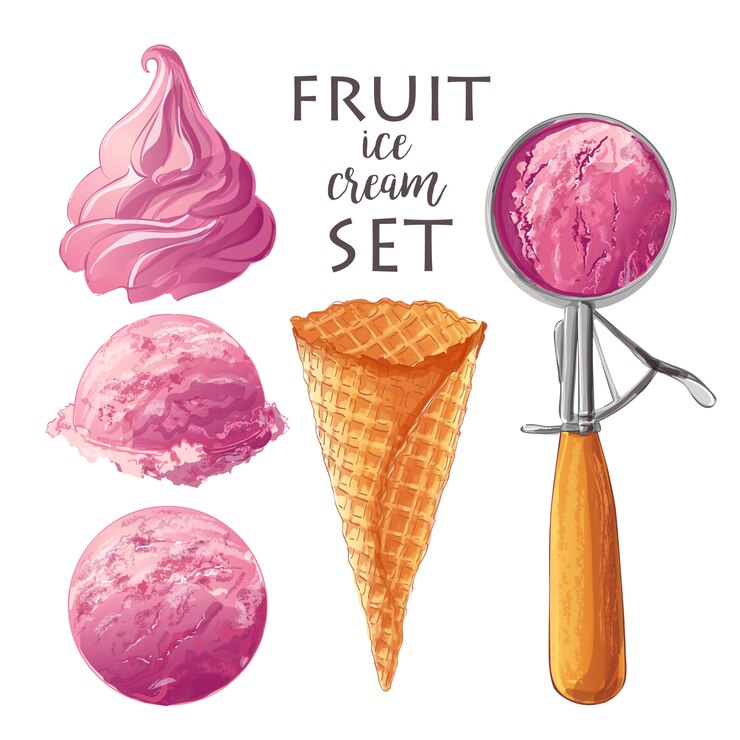 Vector set de helados vectoriales