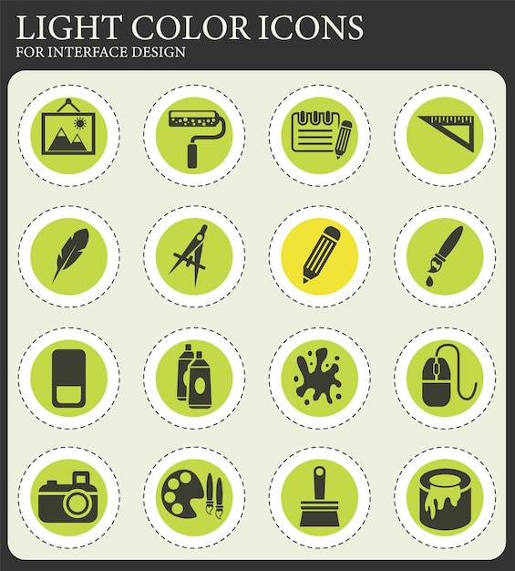 Set de iconos de arte