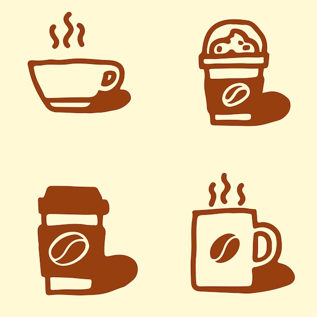 Vector set de iconos de café de café