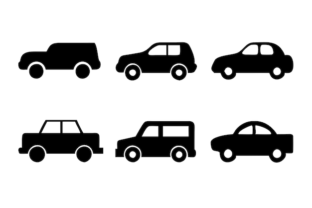 Set de iconos de coches