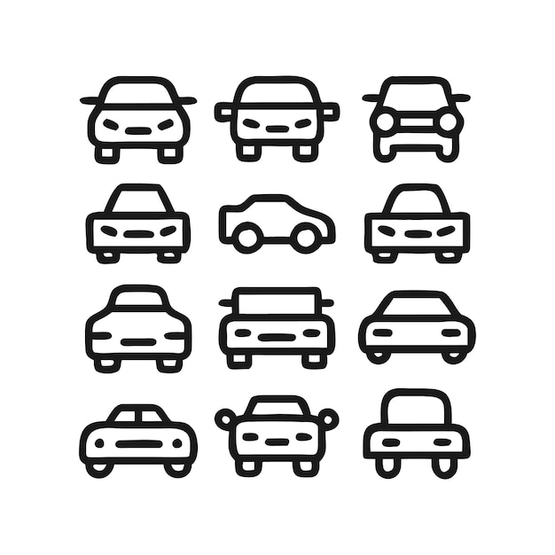 Set de iconos de coches