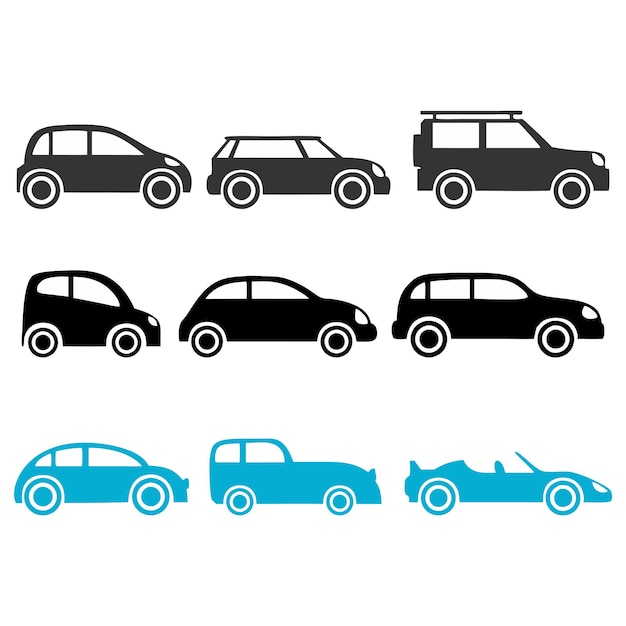 Set de iconos de coches