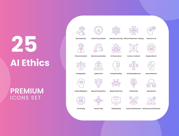 Set de iconos de criptomonedas y blockchain que visualizan la tecnología descentralizada