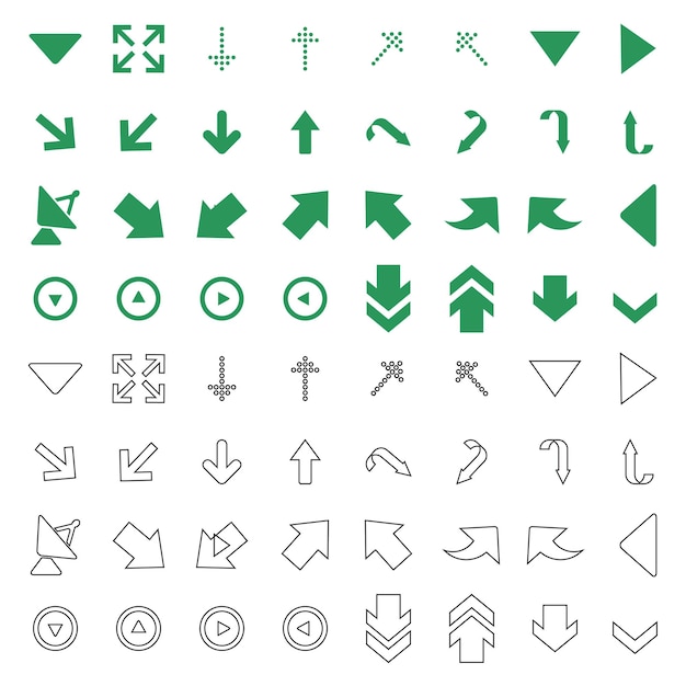 Set de iconos de flecha