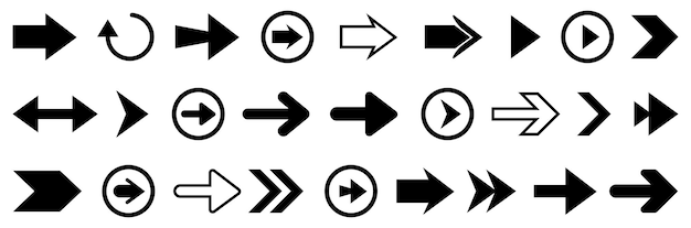 Set de iconos de flecha