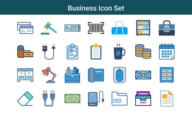 Set de iconos de negocios