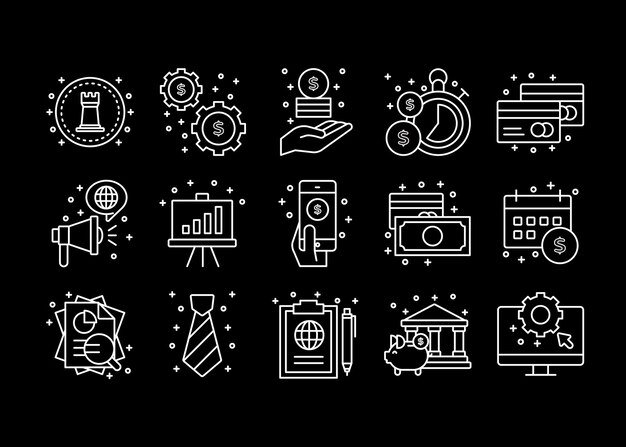 Set de iconos de negocios