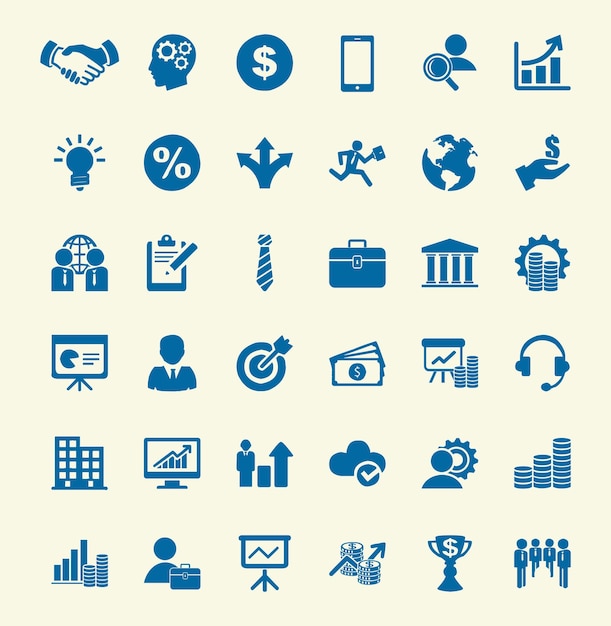 Set de iconos de negocios