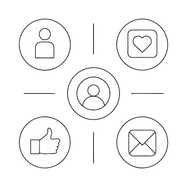 Set de iconos de red social