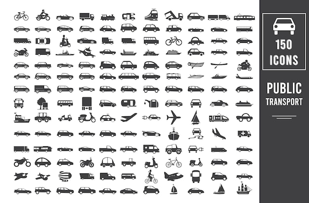 Set de iconos de transporte