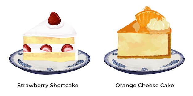 Set de ilustraciones para pasteles de cumpleaños