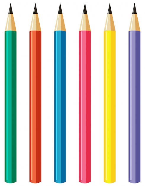 Set de lápices con palos de diferentes colores