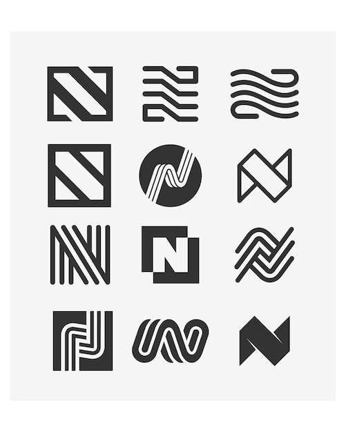 SET LETTER N o Z LOGO Inspiración