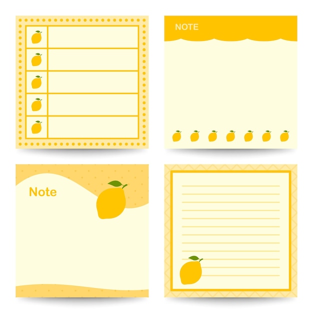 Set de libretas cuadradas con Limón