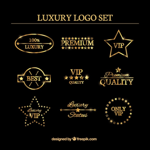 Vector set de logos lujosos