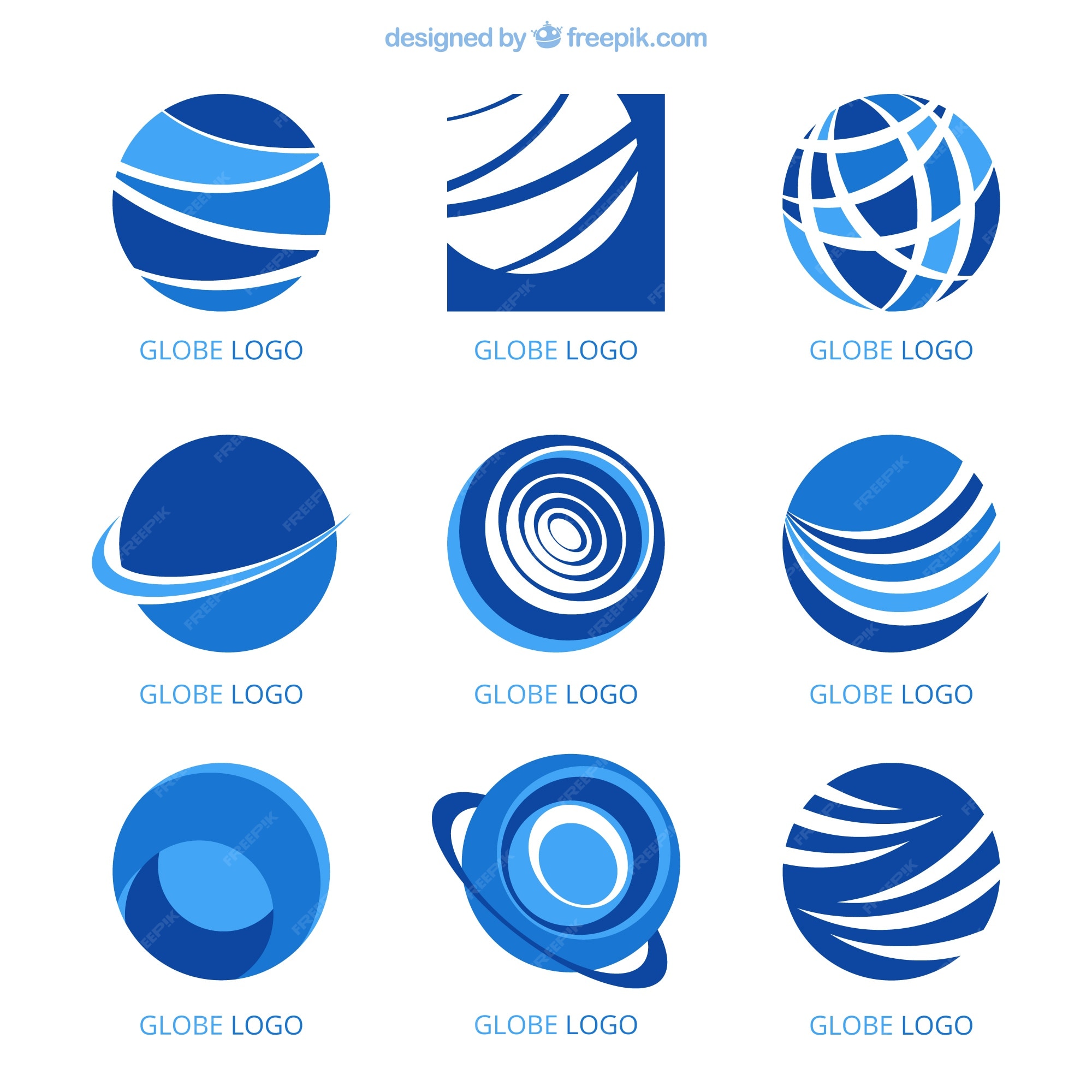 Set de logos modernos en estilo abstracto Vector Premium
