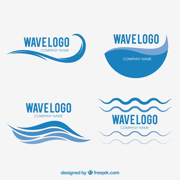 Set de logos de olas 