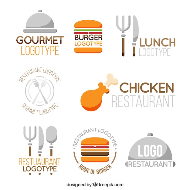 Set de logos de restaurante