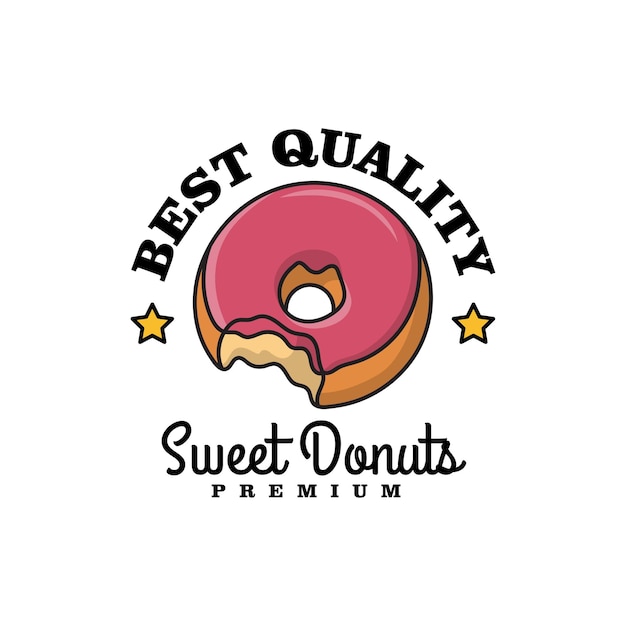 Set de logotipo hecho en casa de la tienda de rosquillas de panadería