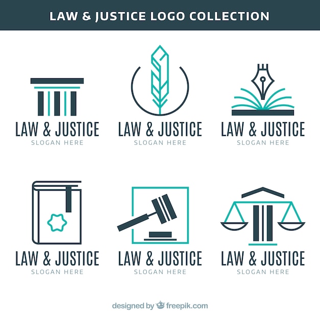 Set de logotipos de derecho