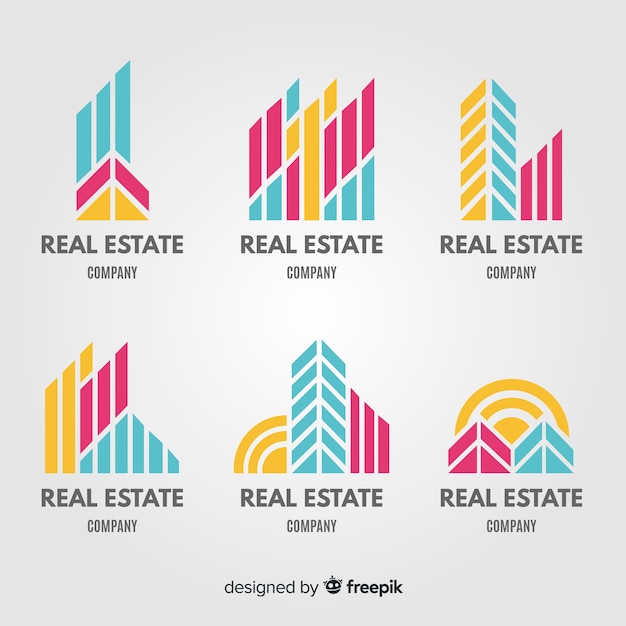 Set de logotipos de inmobiliarias