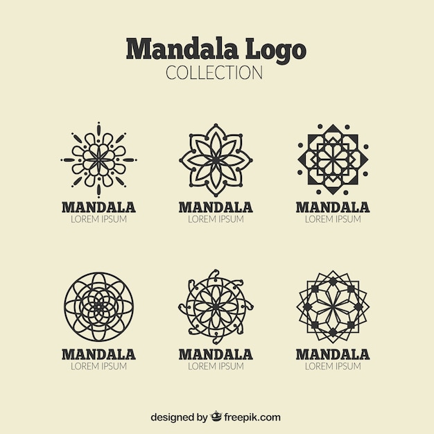 Set de logotipos ornamentales de mandala