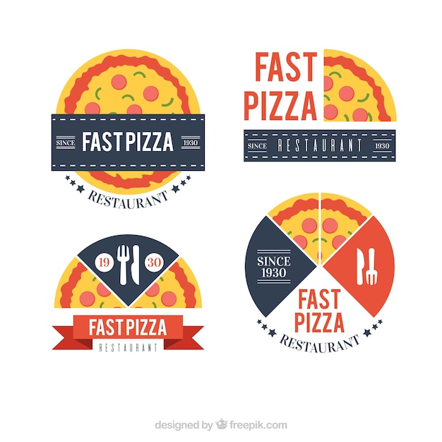 Set de logotipos de pizza