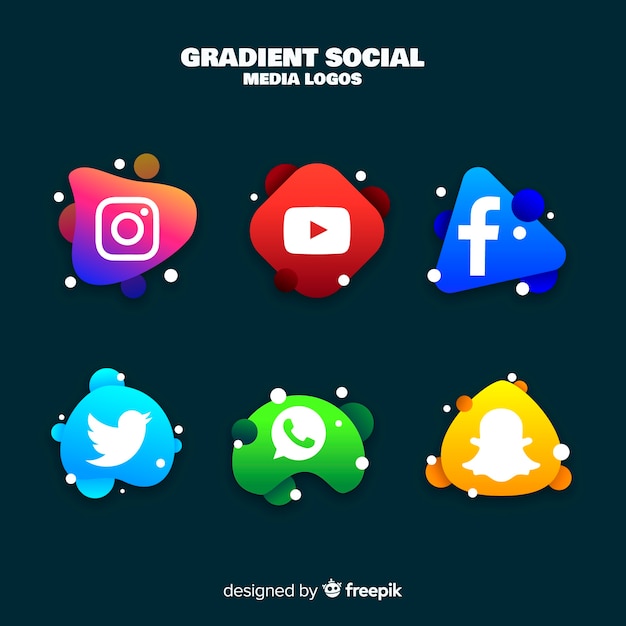 Vector set de logotipos de redes sociales