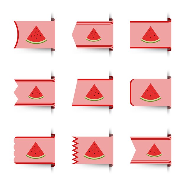 Set de marcapáginas de colores con Sandía