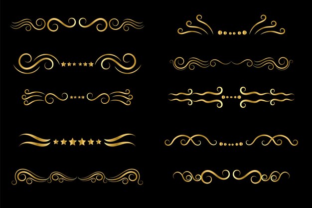 Set de marcos dorados