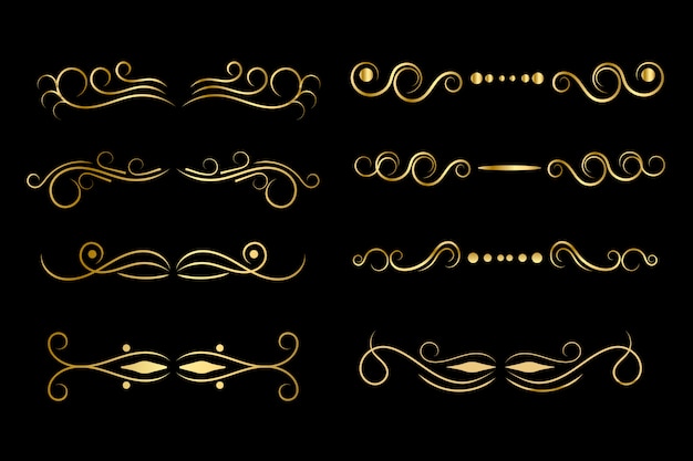 Set de marcos dorados