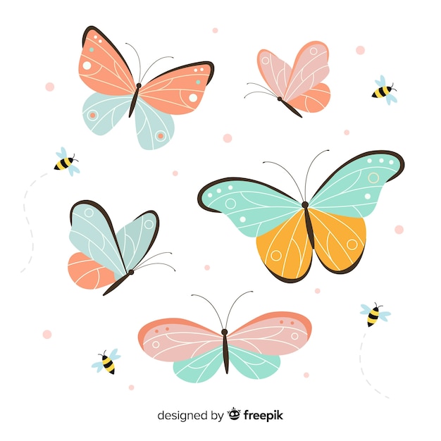 Vector set de mariposas