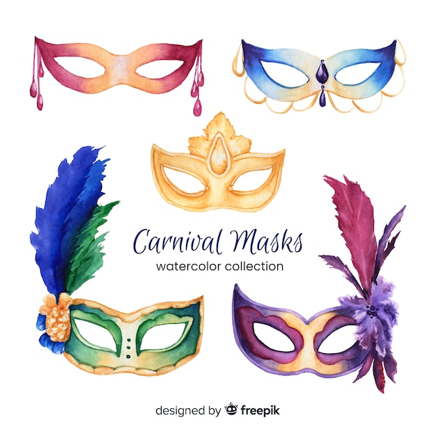 Vector set de máscaras de carnaval