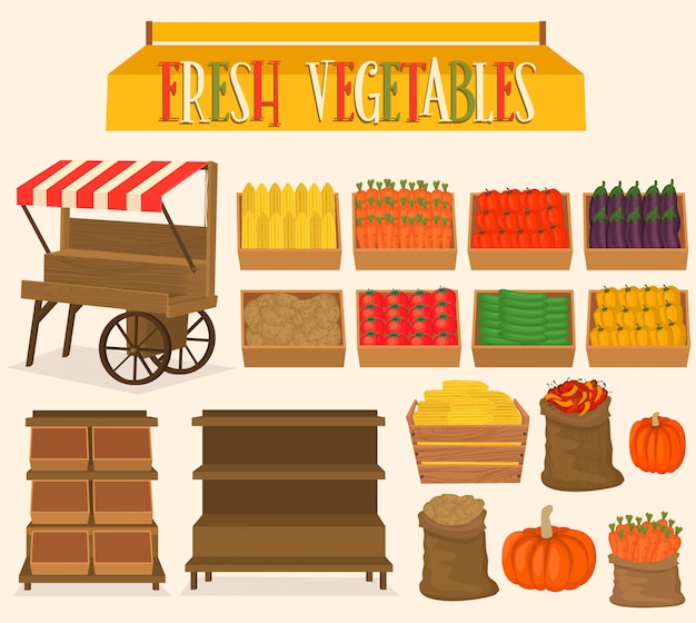 Set para mercadillos en verduras
