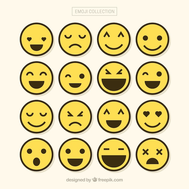 Set minimalista de emoticonos